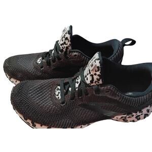 Brooks Revel 5? Tennis Shoes Women's Size 7.5 Black Animal Leopard Print